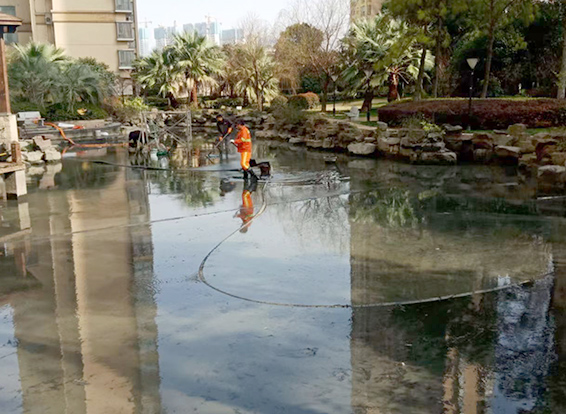 莒县景观池淤泥清理